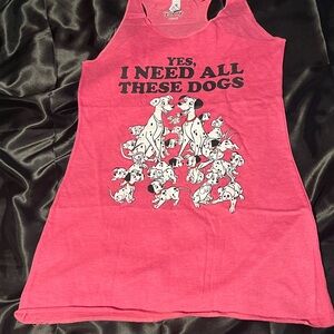 Pink Disney Dogs Graphic Tank Top